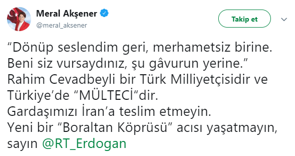 Akşener'den Erdoğan'a: Gardaşımızı teslim etmeyin - Resim : 1