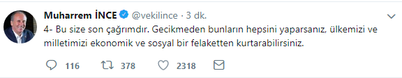 Muharrem İnce'den Erdoğan'a flaş çağrı! - Resim : 2