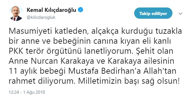 Kılıçdaroğlu: Eli kanlı PKK terör örgütünü lanetliyorum - Resim : 1