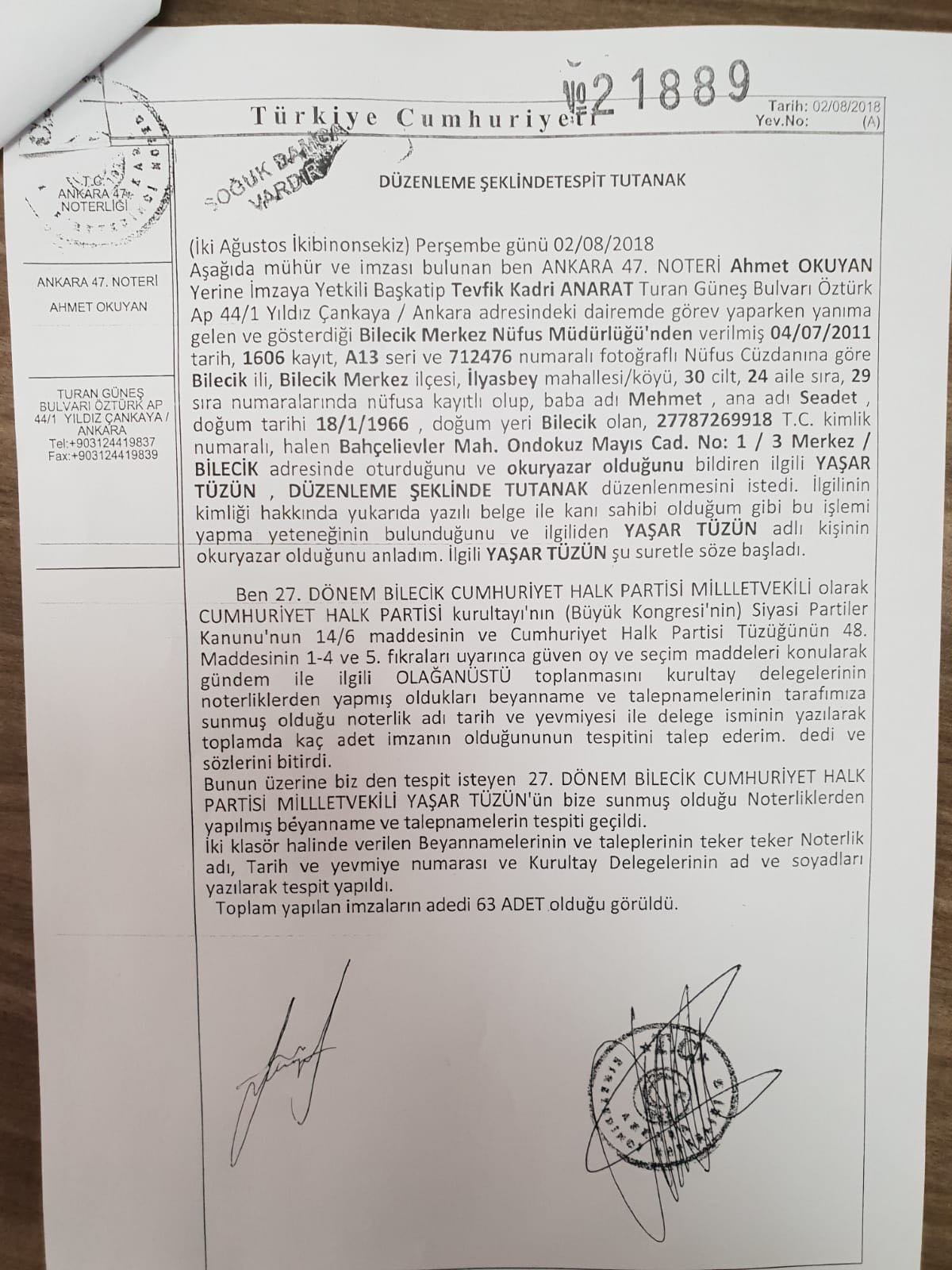 İşte CHP'de kaç imzanın toplandığının noterli belgesi - Resim : 3