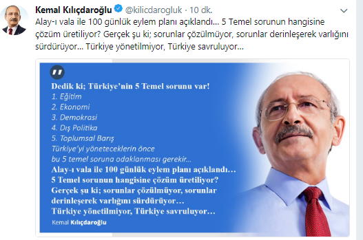 Kılıçdaroğlu: Türkiye yönetilmiyor, savruluyor! - Resim : 1