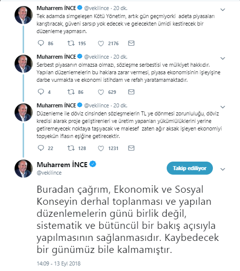 İnce'den çağrı: Ekonomiyi iflasın eşiğine getirecek - Resim : 1