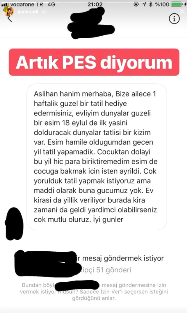 Öyle bir mesaj aldı ki... Takipçileriyle paylaştı - Resim : 1