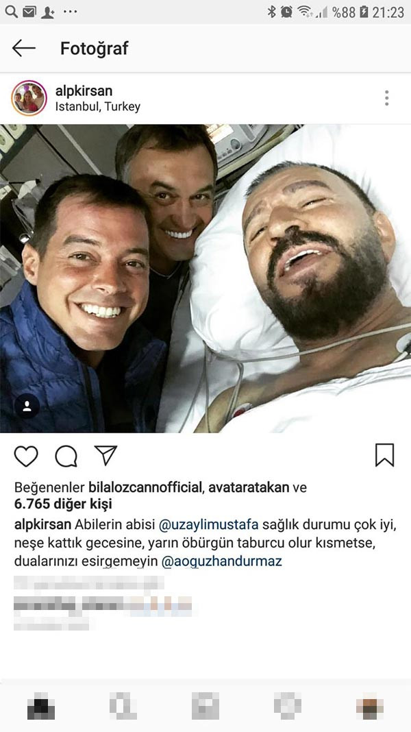 Kalp krizi geçiren Mustafa Topaloğlu'ndan ilk fotoğraf - Resim : 1