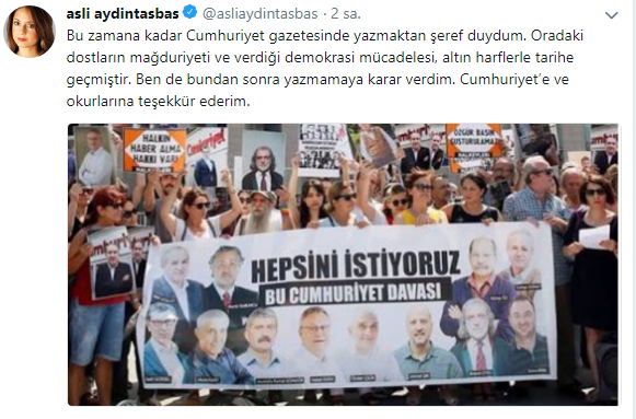 Cumhuriyet'teki yazılarına son verdi - Resim : 3