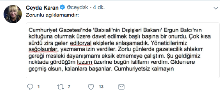 'Zorunlu açıklamamdır' dedi: İstifa etti - Resim : 1