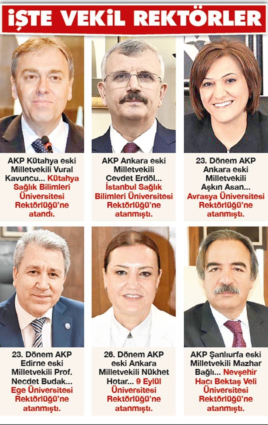 AKP’li eski vekiller tek tek rektör oluyor! - Resim : 1