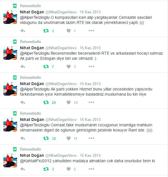 Nihat Doğan'ı zora sokacak FETÖ paylaşımları - Resim : 4