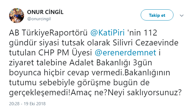 Kati Piri'nin Erdem'i ziyaret talebine yanıt yok - Resim : 1