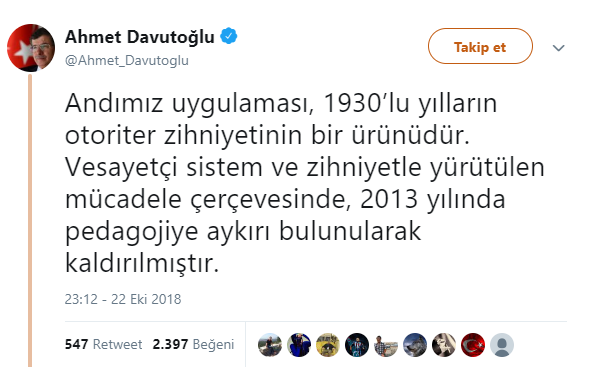 Ahmet Davutoğlu'ndan tepki çeken 'Andımız' yorumu - Resim : 2
