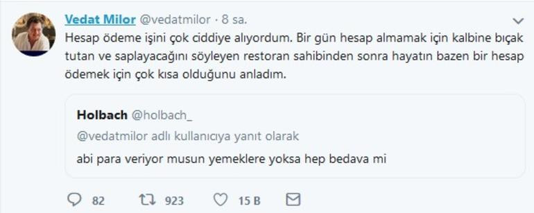 Vedat Milor yemeklere para veriyor mu? Yanıtladı - Resim : 1