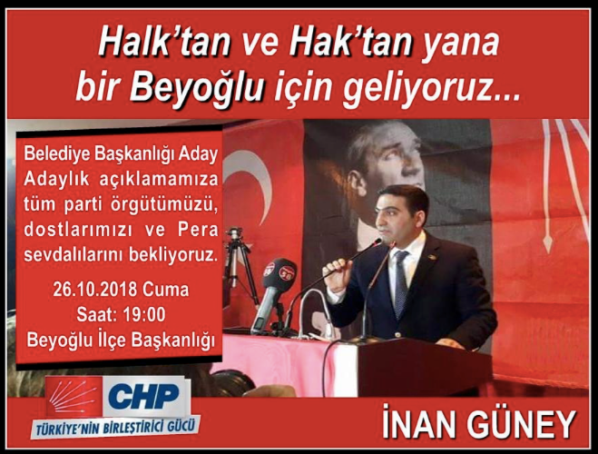 İnan Güney, Beyoğlu'na talip oldu - Resim : 1