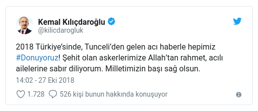Kılıçdaroğlu: Acı haberle hepimiz #Donuyoruz! - Resim : 1
