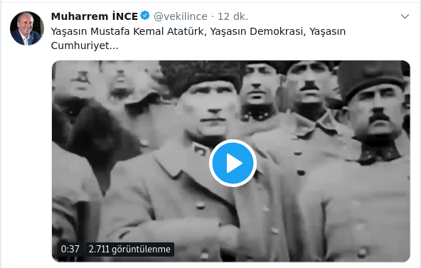 Muharrem İnce: Yaşasın Cumhuriyet - Resim : 1