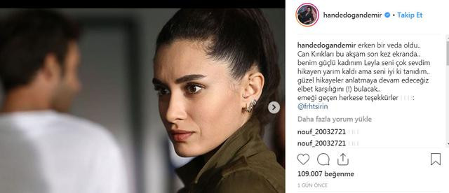 Hande Doğandemir'den manidar paylaşım - Resim : 1