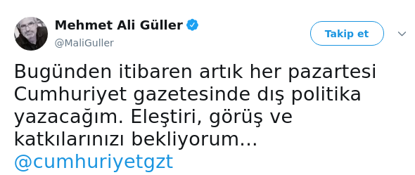 Mehmet Ali Güller Cumhuriyet'te - Resim : 1