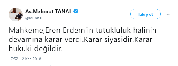 Mahkemenin Eren Erdem kararına ilk tepkiler - Resim : 2