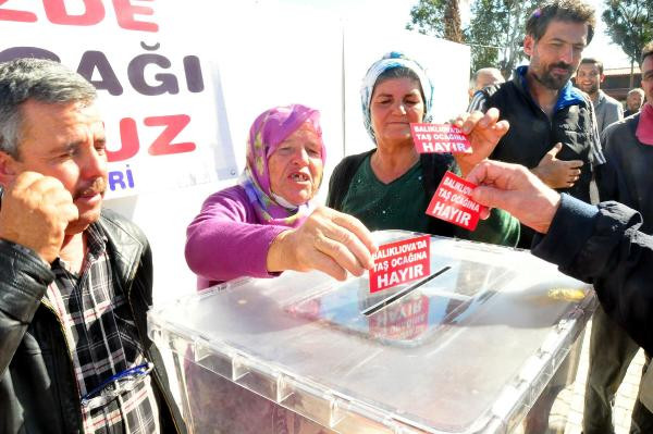 Taş ocağına temsili referandum ile 'hayır' dediler - Resim : 3