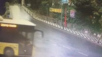 Kuruçeşme'de İETT otobüsünün kaza anı kamerada
