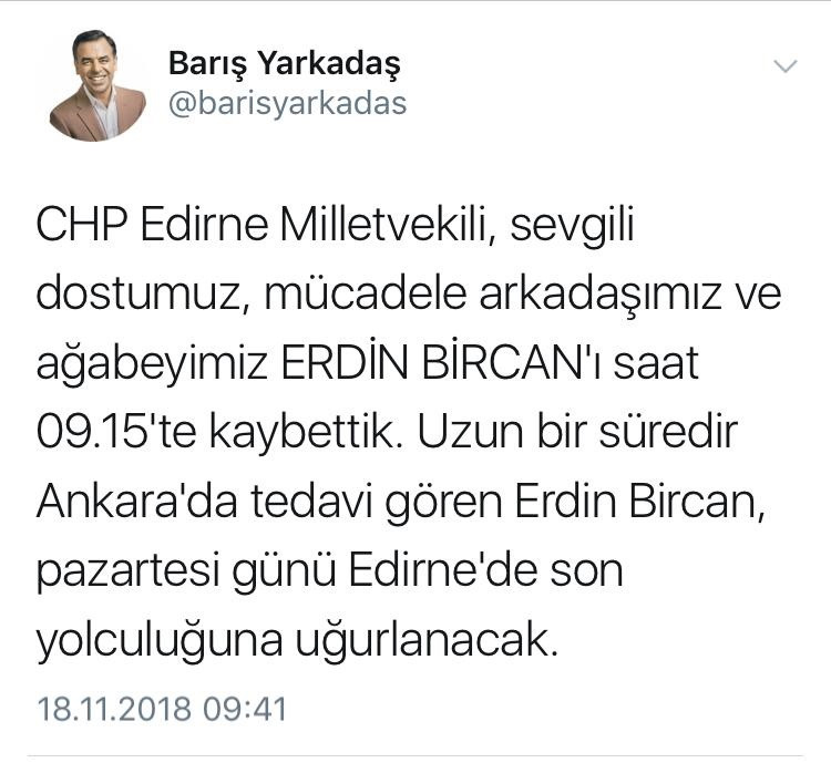 CHP'li vekil Erdin Bircan'dan acı haber - Resim : 2