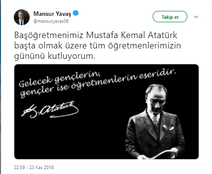 Mansur Yavaş'tan 24 Kasım mesajı - Resim : 1