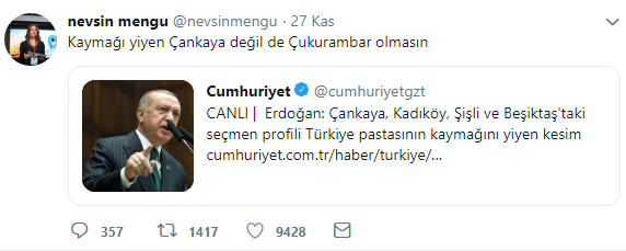 Mengü'den Erdoğan'a 'Kaymağını yiyen kesim' yanıtı - Resim : 2