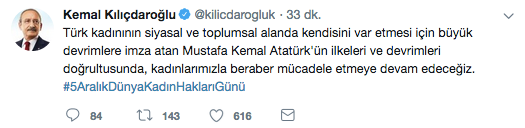 Kılıçdaroğlu: 'Kadınlarımızla beraber mücadeleye devam' - Resim : 1