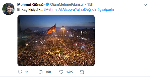 Mehmet Günsür'den Gezi Parkı paylaşımı - Resim : 1