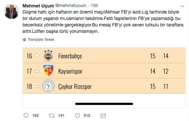Erdoğan'ın başdanışmanı Mehmet Uçum'dan Fenerbahçe için şok sözler - Resim : 1