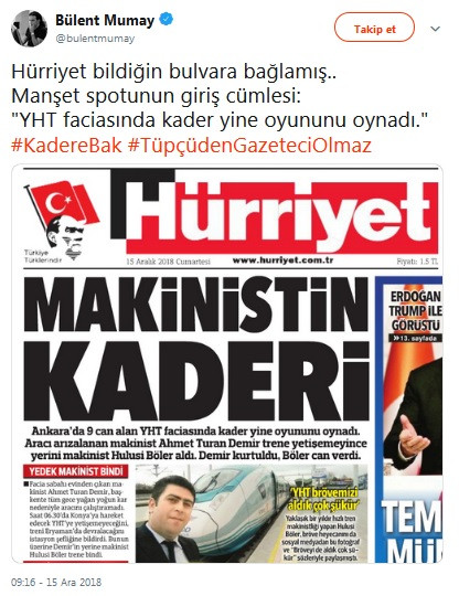 Bülent Mumay'dan Hürriyet'e 'tüpçü' göndermeli eleştiri - Resim : 1