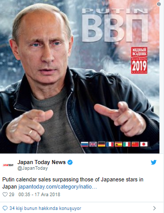 Japonlardan Putin takvimlerine büyük ilgi - Resim : 1