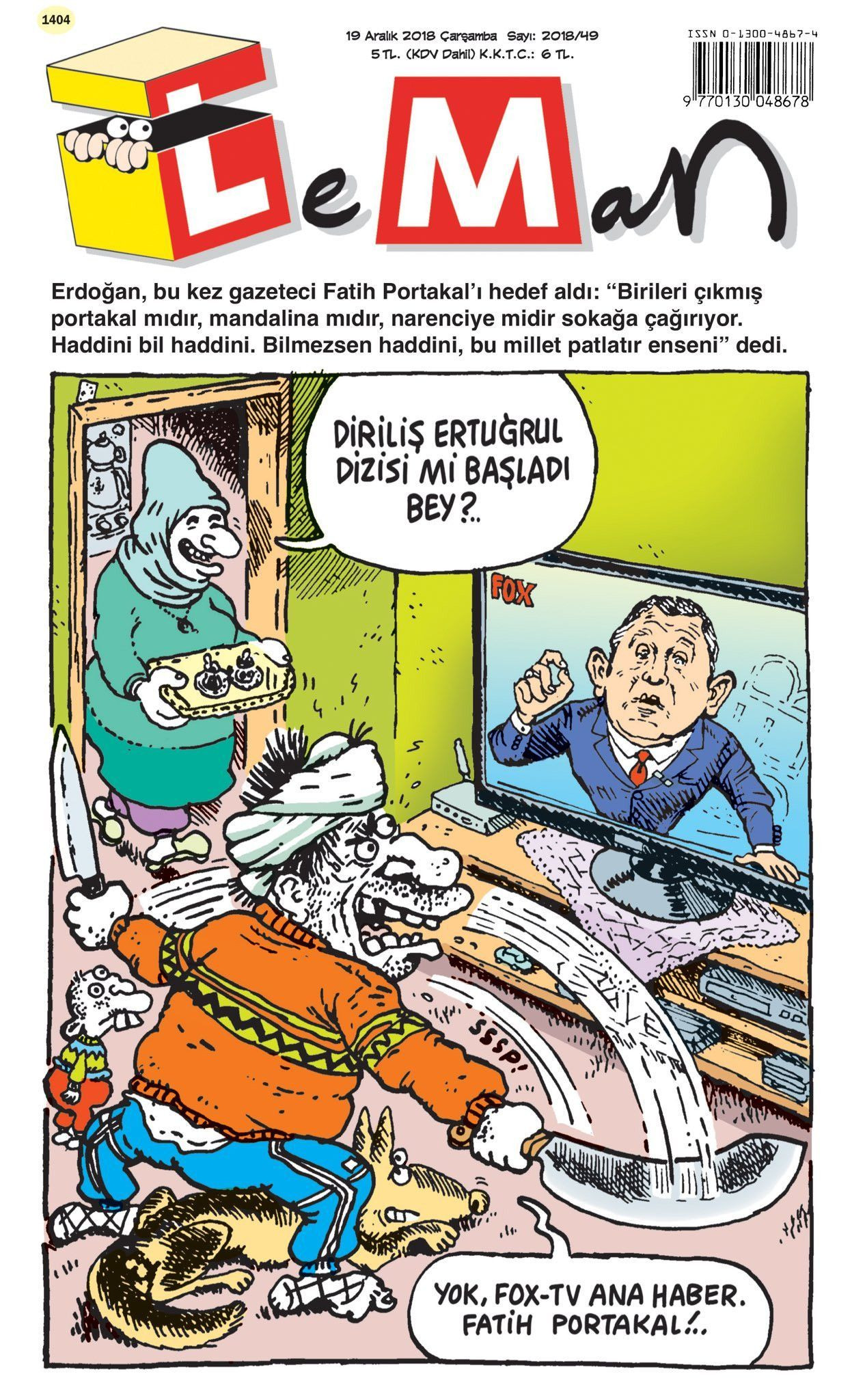 Leman'dan 'Diriliş Ertuğrul' göndermeli Fatih Portakal kapağı - Resim : 1