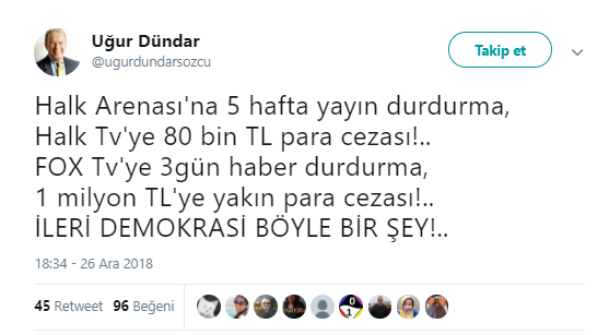 Uğur Dündar'dan Halk TV tepkisi: İleri demokrasi böyle bir şey - Resim : 2