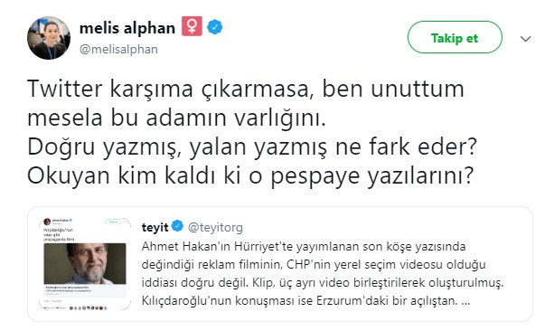 Hürriyet'in eski yazarından Ahmet Hakan'a ağır eleştiri - Resim : 1