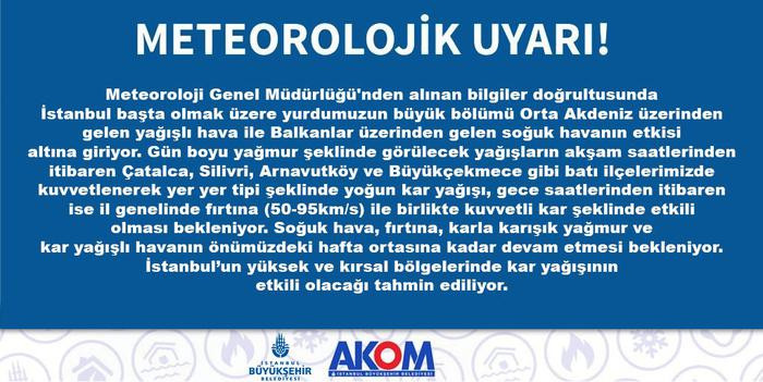 AKOM saat verdi, İstanbulluları uyardı - Resim : 1