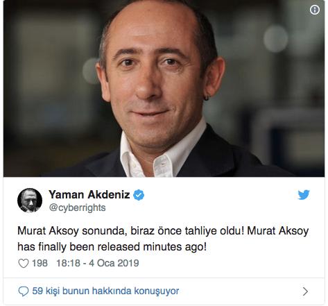 Gazeteci Murat Aksoy tahliye edildi - Resim : 1