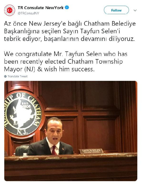 ABD'de ilk kez bir Türk belediye başkanı seçildi - Resim : 1