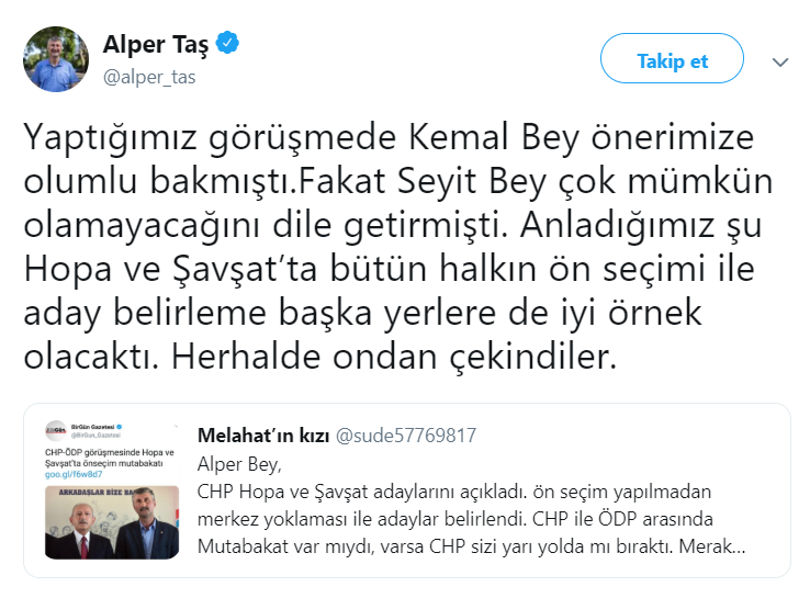 Alper Taş'tan 'CHP' sorusuna yanıt! Anlaştılar mı? - Resim : 2