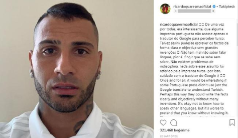 Quaresma isyan etti: Google translate kullanın! - Resim : 1