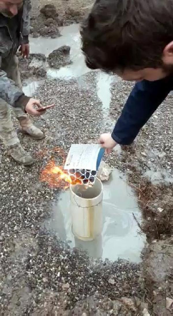 İçme suyu sondajında çıkan gazın metan gazı olduğu belirlendi - Resim : 1