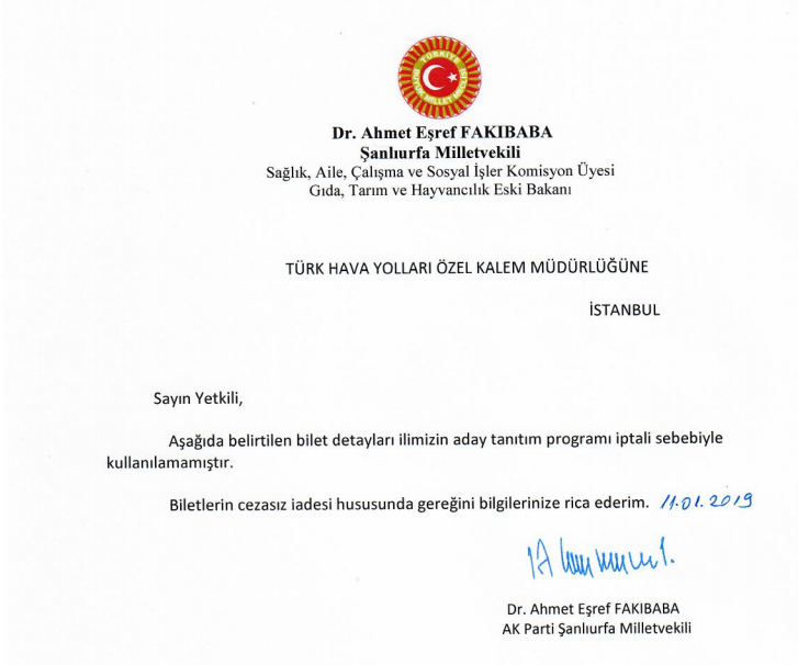 AKP'li Fakıbaba'nın THY'den çok konuşulacak isteği - Resim : 1