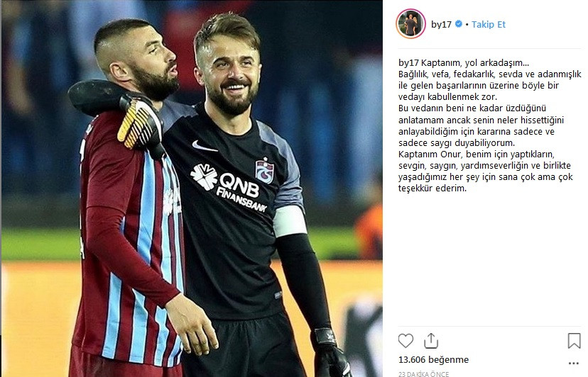 Burak Yılmaz'dan duygusal Onur Kıvrak mesajı - Resim : 1