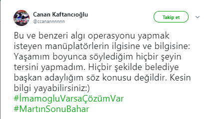 Canan Kaftancıoğlu: 'Aday değilim' - Resim : 1