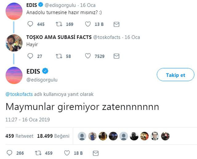 Edis'ten takipçisine olay yanıt! - Resim : 1