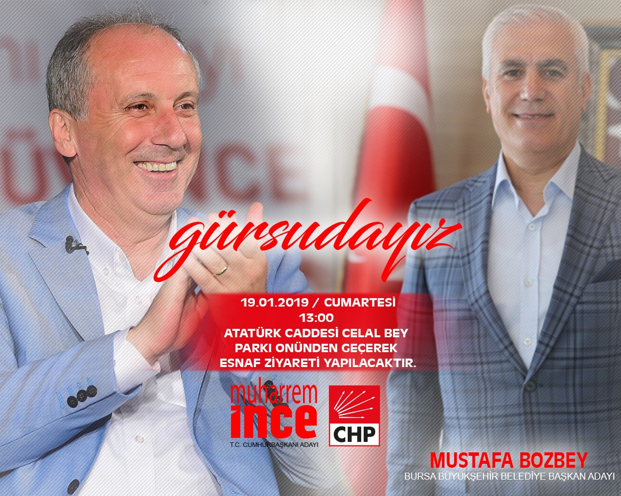 İnce ve Bozbey'den Gürsu'da esnaf ziyareti - Resim : 1