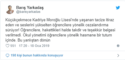 Tacize karşı çıkan öğrenciye 'takdir belgesi' yok! - Resim : 1