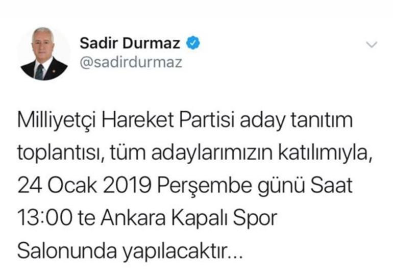 MHP'de aday tanıtım toplantısının tarihi belli oldu - Resim : 1