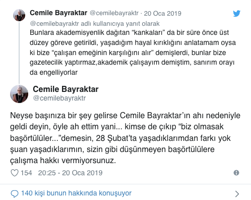 Cemile Bayraktar: 'Şu an yaşadıklarımın 28 Şubat'tan farkı yok' - Resim : 2