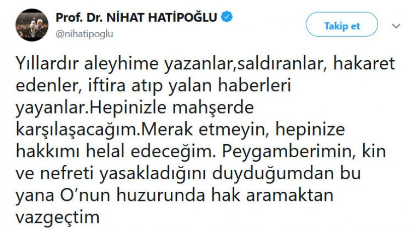 Nihat Hatipoğlu suskunluğunu bozdu! Merak etmeyin, hepinize... - Resim : 1