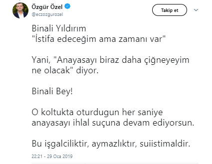 CHP'den Binali Yıldırım'ın istifa açıklamasına ilk tepki - Resim : 3